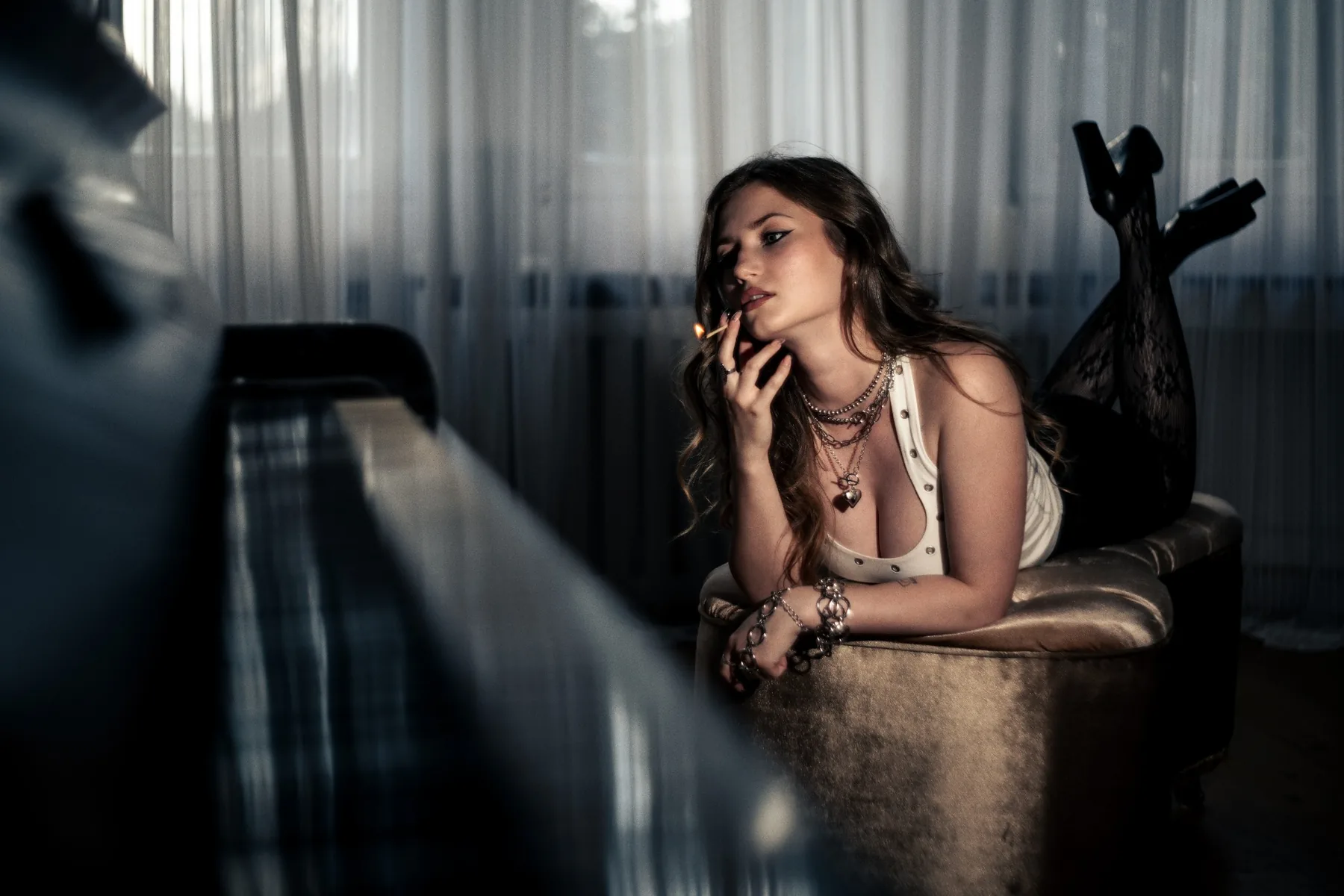Cinematic piano portrait