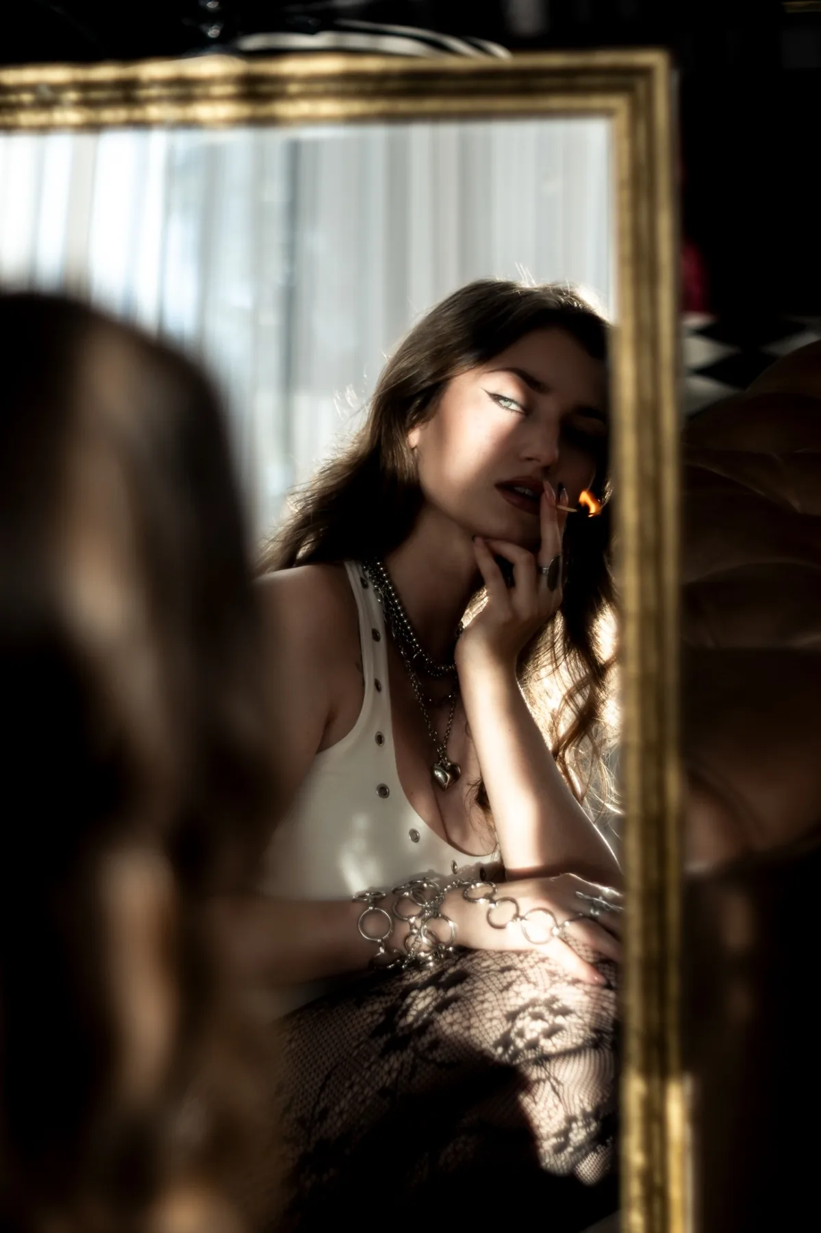 Mirror flame portrait